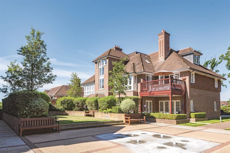 Elegant red-brick residential building located within the prestigious, gated Mill Hill place development - flats for sale in mill hill