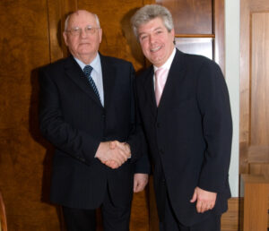 Mikhail Gorbachev and Trevor Abrahmsohn
